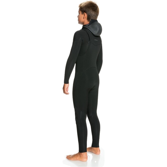 2024 Quiksilver Junior Everyday Sessions 4/3mm Chest Zip Hooded Wetsuit EQBW203007 - Black